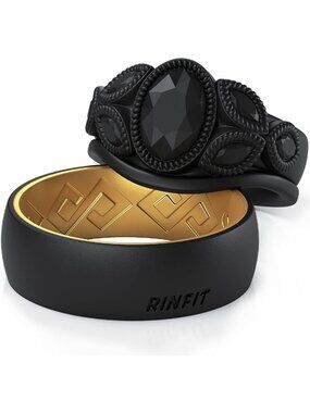 Couples Silicone Rings - Marquise, Oval & Pear Shaped Designs for Everyday Wear